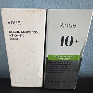 Anua Niacinamide 10% + TXA 4% Serum and azelaic serum